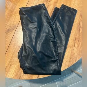 NWT Express Black Leather Leggings - Size L